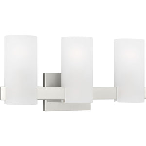 Rhode Large Vanity Brushed Steel - Visual Comfort Wall Lights