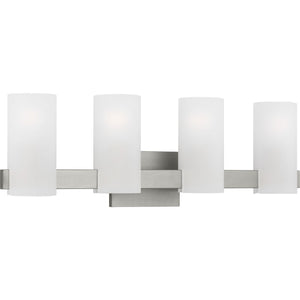 Rhode Extra Large Vanity Brushed Steel - Visual Comfort Wall Lights