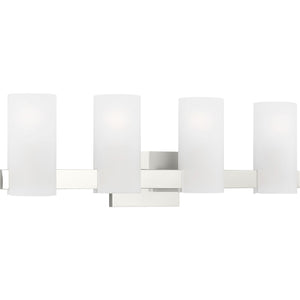 Rhode Extra Large Vanity Brushed Steel - Visual Comfort Wall Lights