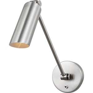 Frasar Arm Medium Sconce Brushed Nickel - Visual Comfort Wall Lights