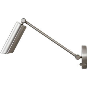 Frasar Arm Medium Sconce Brushed Nickel - Visual Comfort Wall Lights