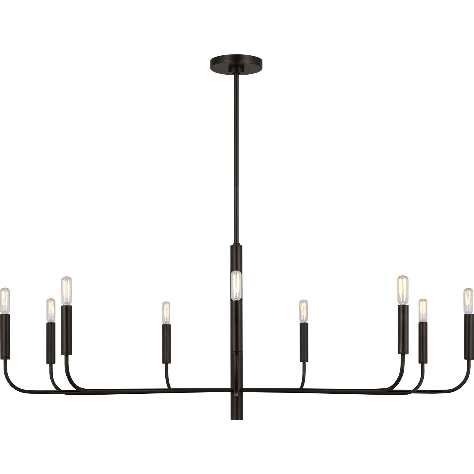 Brianna Wide Chandelier Aged Iron - Visual Comfort Ceiling Lights