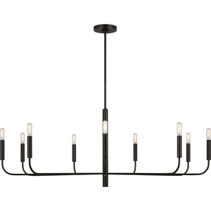 Brianna Wide Chandelier Aged Iron - Visual Comfort Ceiling Lights