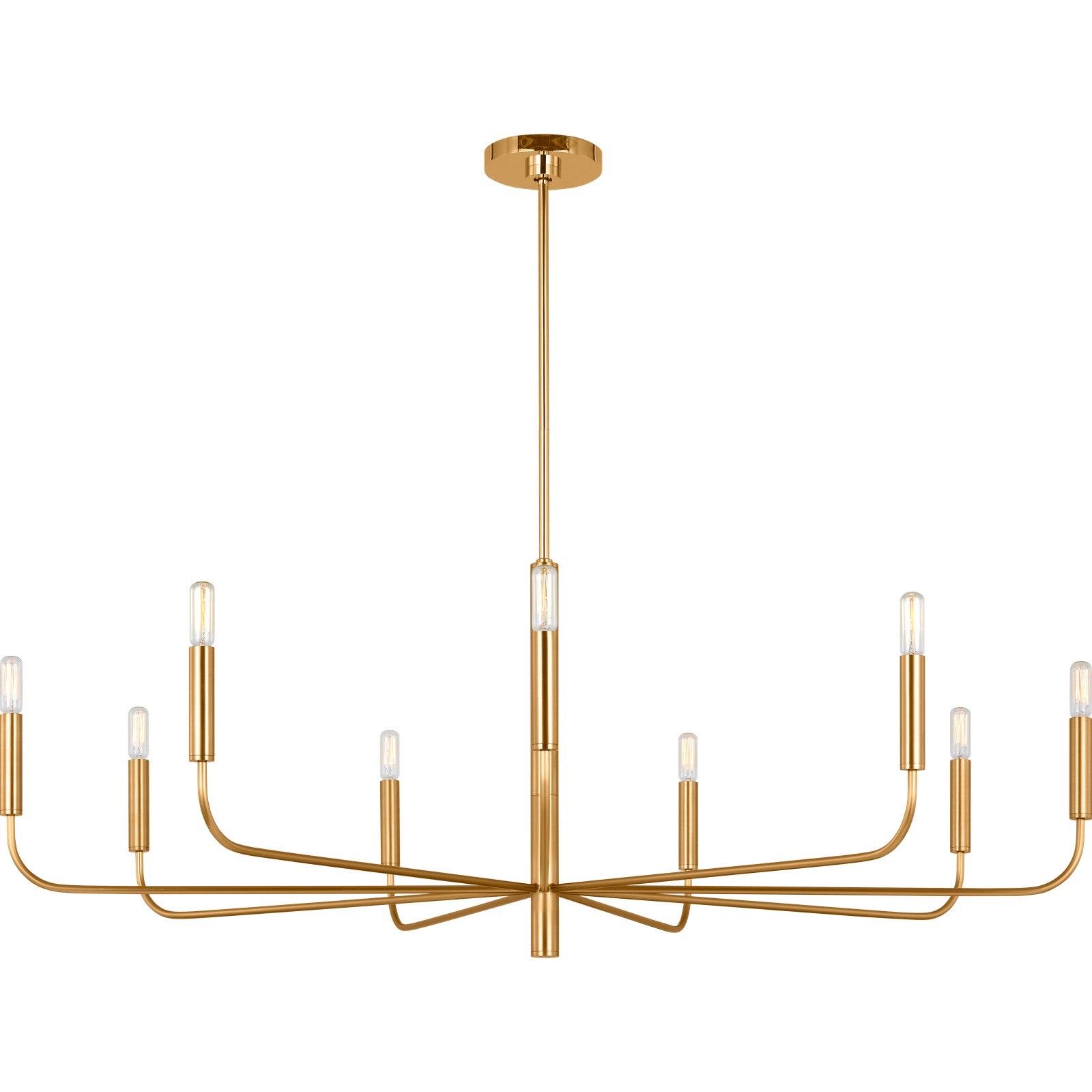 Brianna Wide Chandelier Aged Iron - Visual Comfort Ceiling Lights