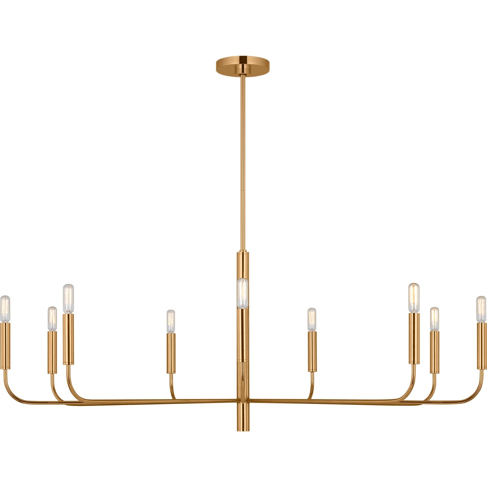 Brianna Wide Chandelier Aged Iron - Visual Comfort Ceiling Lights
