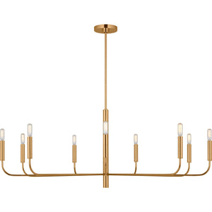 Brianna Wide Chandelier Aged Iron - Visual Comfort Ceiling Lights