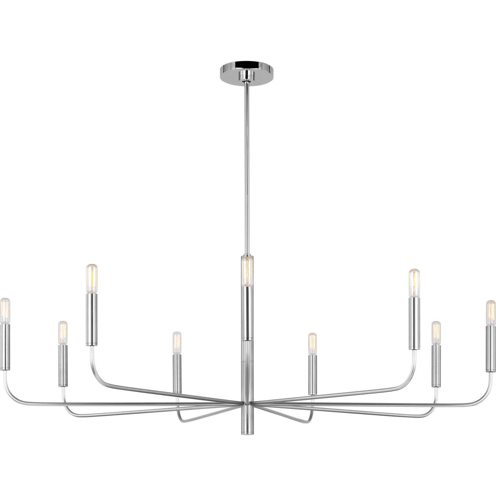 Brianna Wide Chandelier Aged Iron - Visual Comfort Ceiling Lights