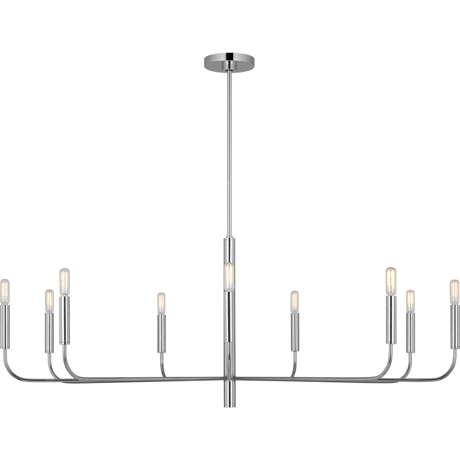 Brianna Wide Chandelier Aged Iron - Visual Comfort Ceiling Lights