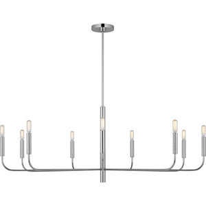 Brianna Wide Chandelier Aged Iron - Visual Comfort Ceiling Lights