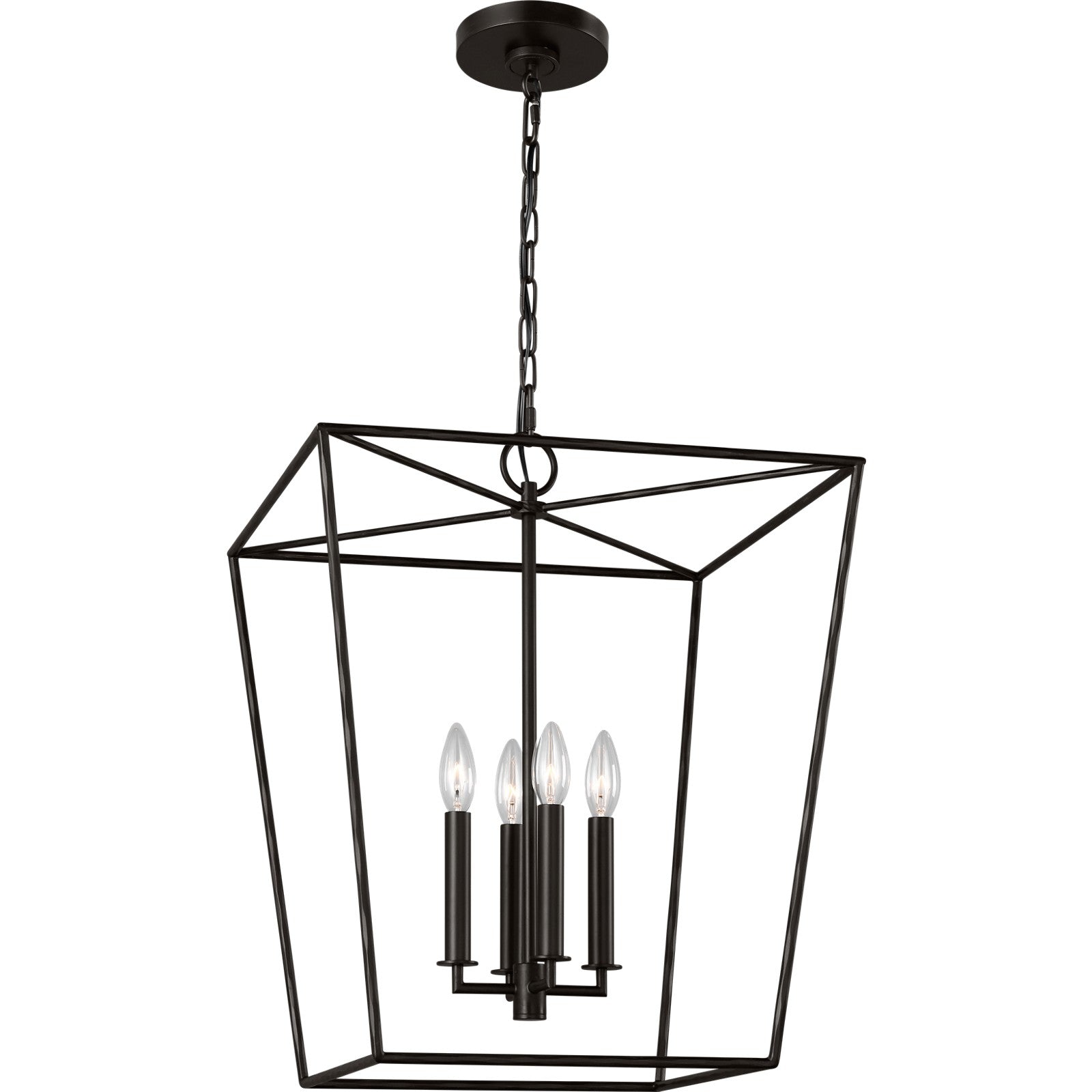 Viota Medium Lantern Aged Iron - Visual Comfort Ceiling Lights