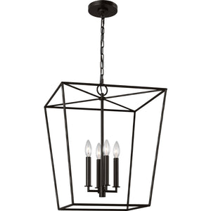 Viota Medium Lantern Aged Iron - Visual Comfort Ceiling Lights