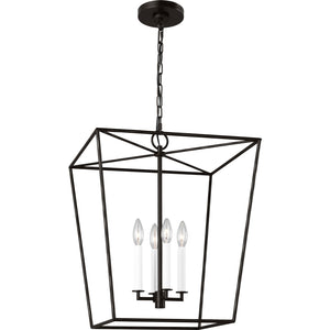 Viota Medium Lantern Aged Iron - Visual Comfort Ceiling Lights