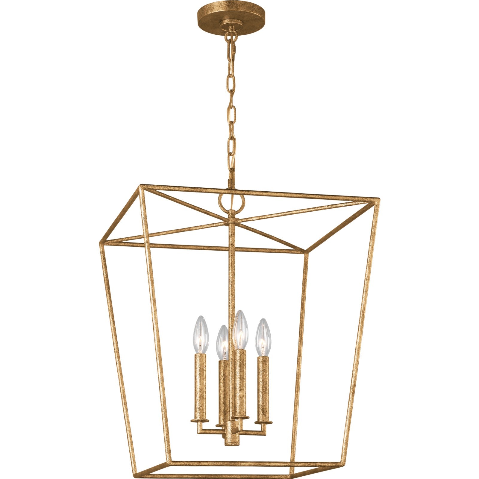 Viota Medium Lantern Aged Iron - Visual Comfort Ceiling Lights