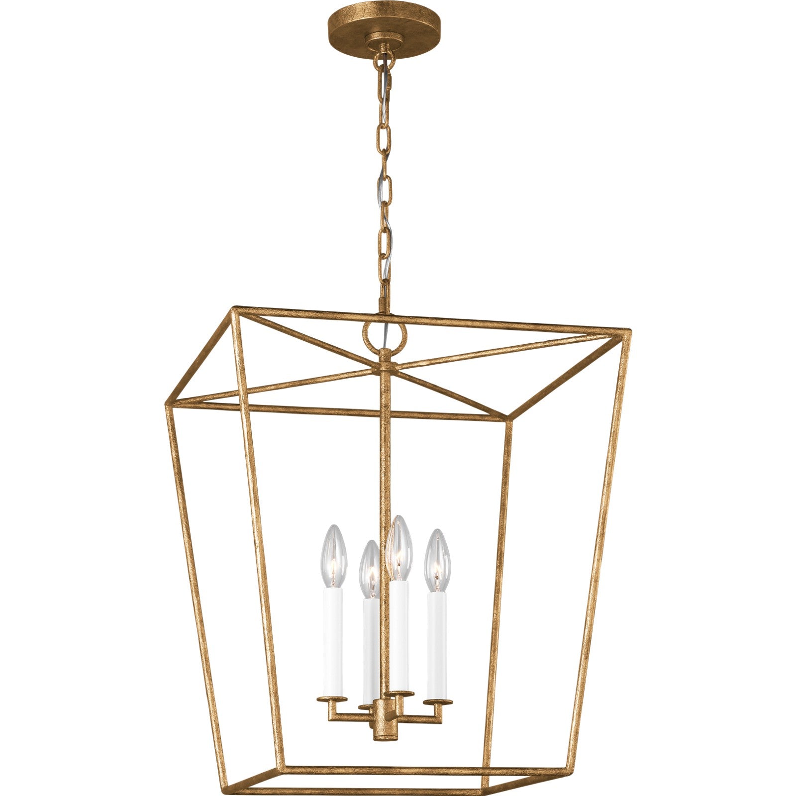 Viota Medium Lantern Aged Iron - Visual Comfort Ceiling Lights