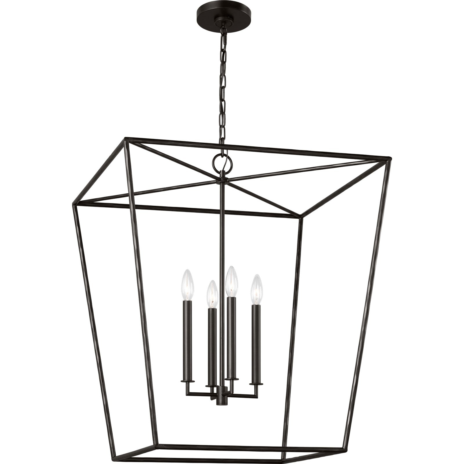 Viota Large Lantern Aged Iron - Visual Comfort Ceiling Lights
