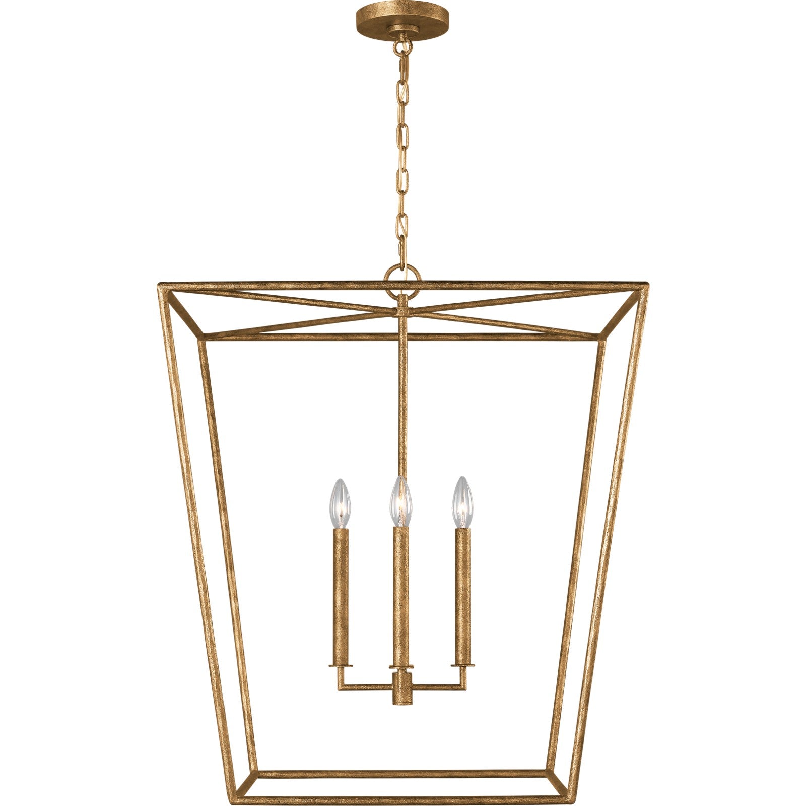 Viota Large Lantern Aged Iron - Visual Comfort Ceiling Lights