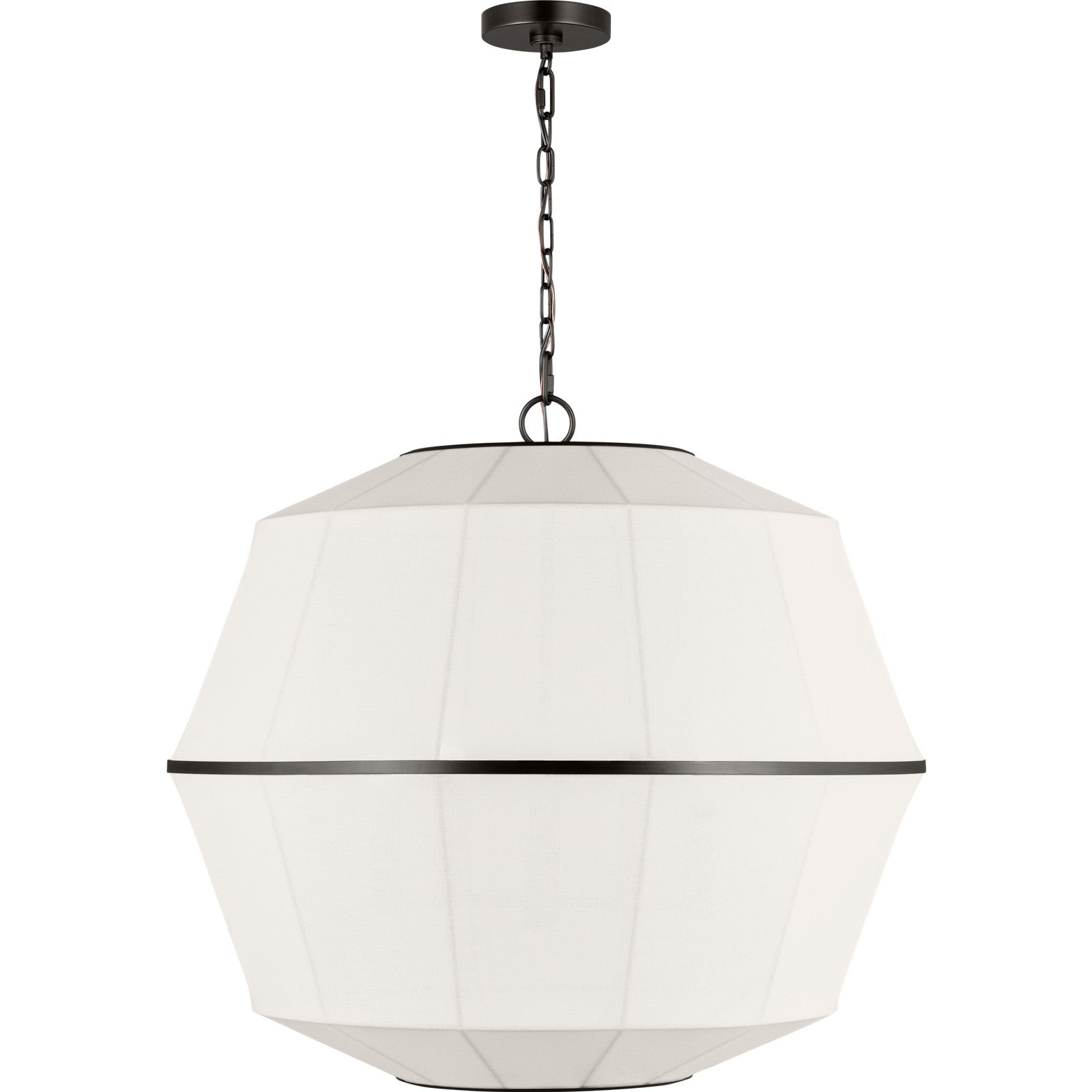 Hikari Large Chandelier Aged Iron - Visual Comfort Ceiling Lights