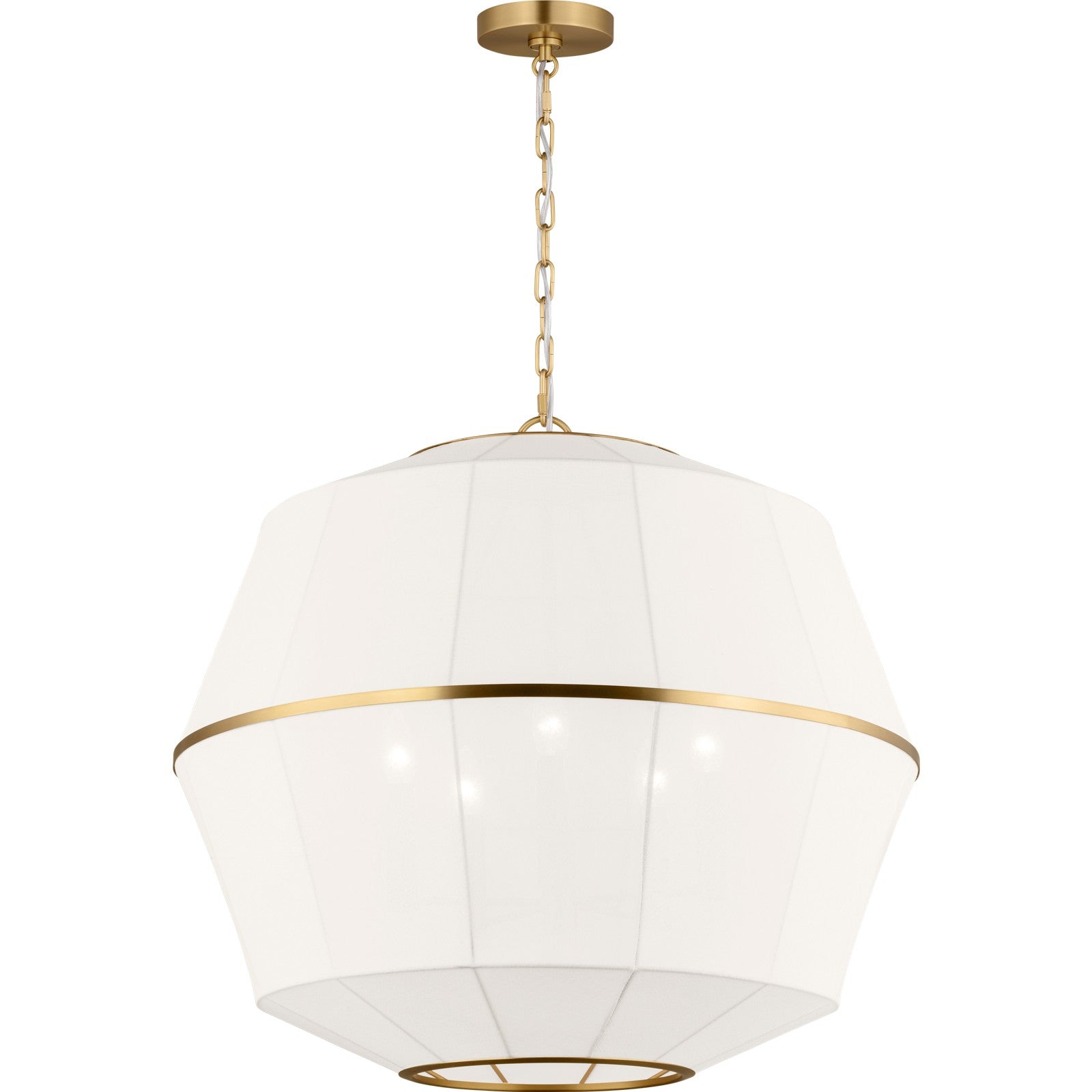 Hikari Large Chandelier Aged Iron - Visual Comfort Ceiling Lights