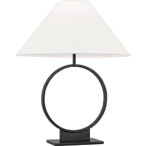 Orion Medium Table Lamp Aged Iron Bulbs Inc - Visual Comfort Table Lamps