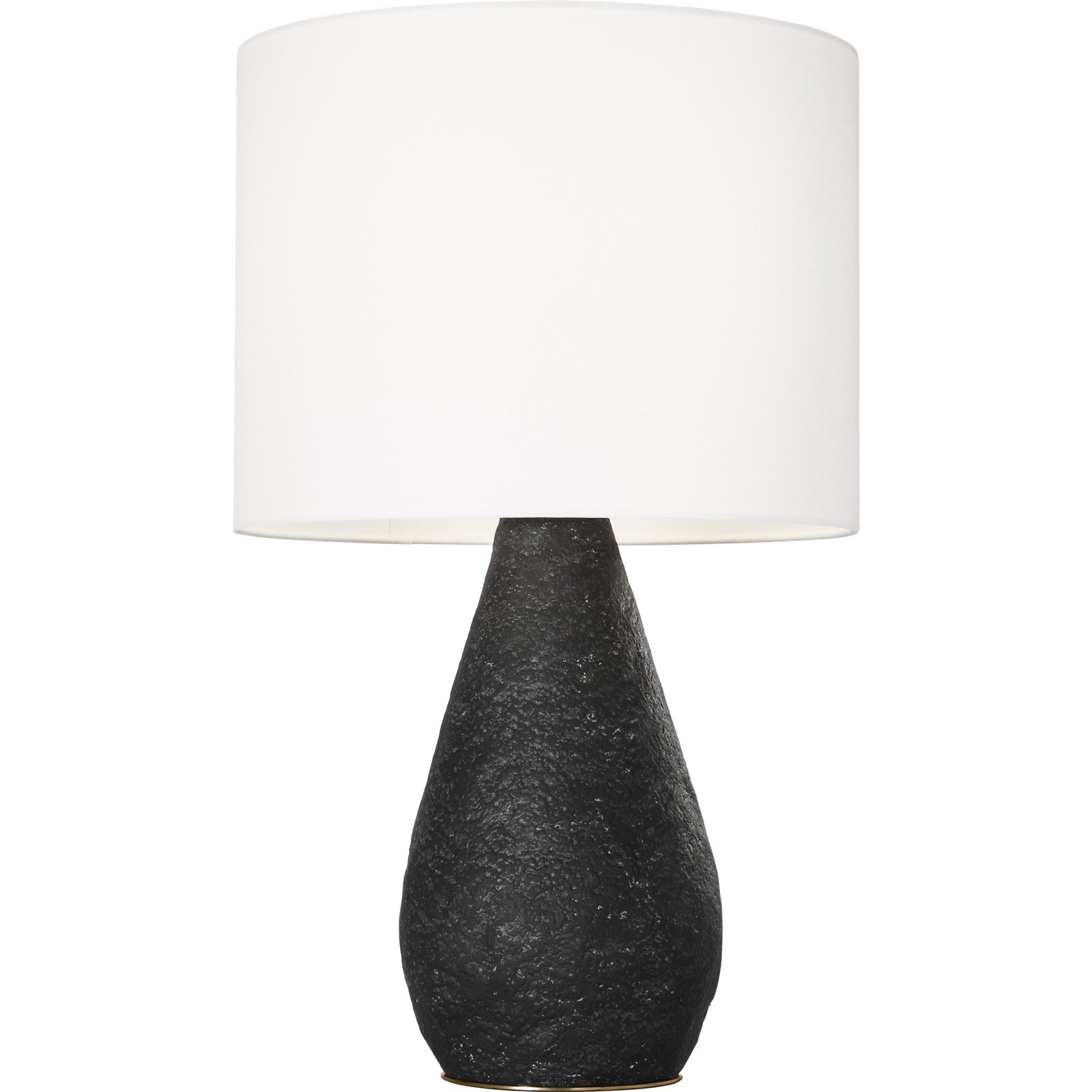 Breccia Medium Table Lamp Black Wash - Visual Comfort Table Lamps