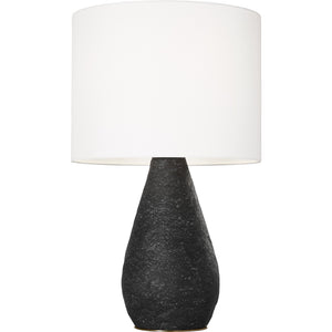 Breccia Medium Table Lamp Black Wash - Visual Comfort Table Lamps