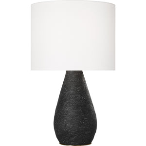 Breccia Medium Table Lamp Black Wash - Visual Comfort Table Lamps