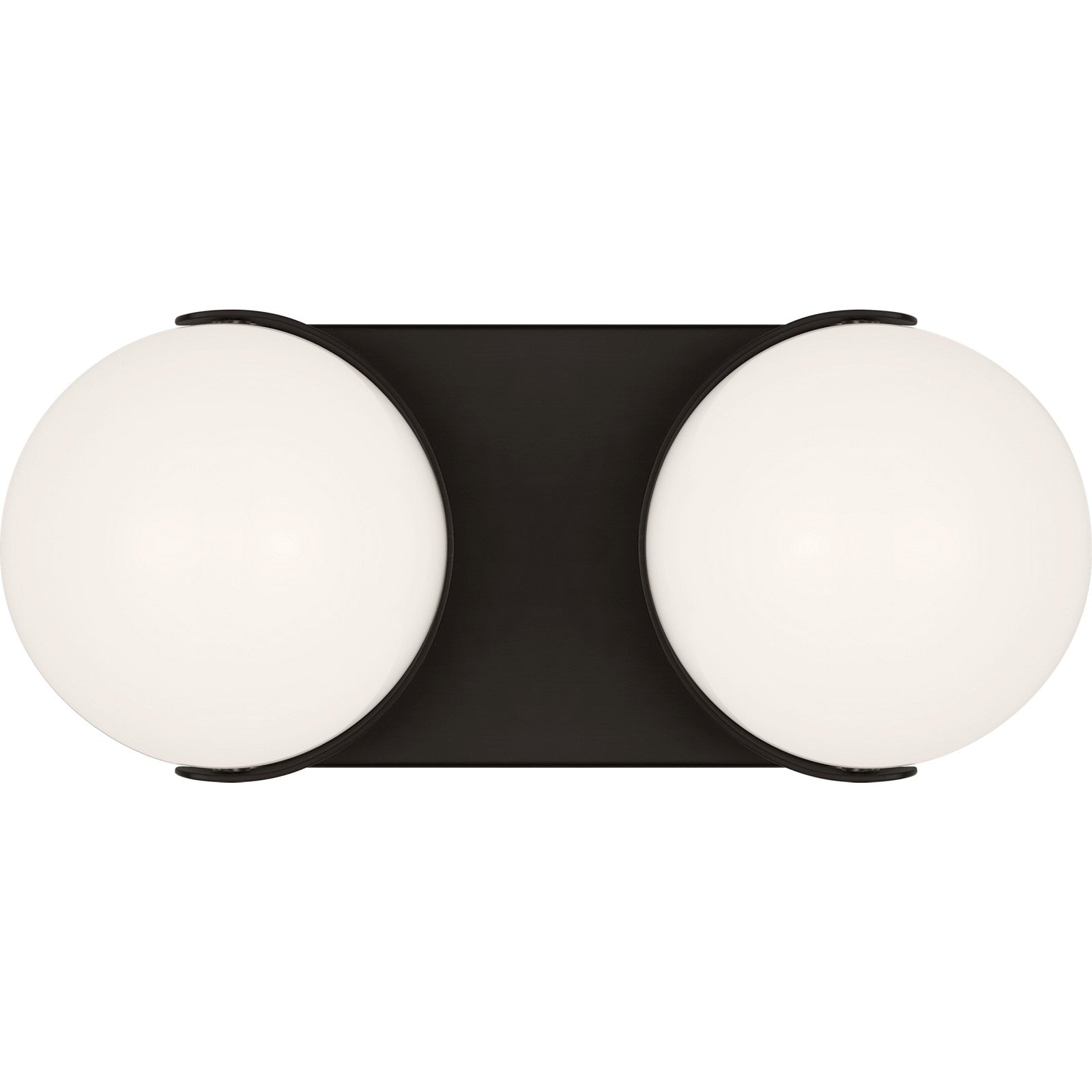 Syrie Medium Vanity Aged Iron Bulbs Inc - Visual Comfort Wall Lights