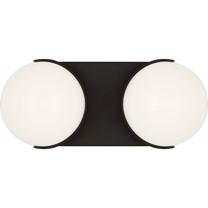 Syrie Medium Vanity Aged Iron Bulbs Inc - Visual Comfort Wall Lights