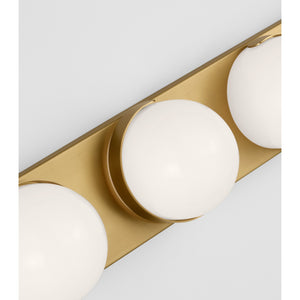 Syrie Large Vanity Aged Iron Bulbs Inc - Visual Comfort Wall Lights