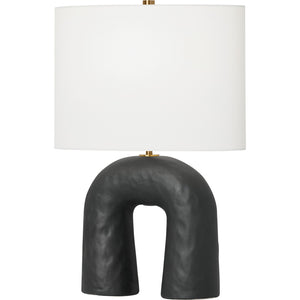 Aura Small Table Lamp Matte White Ceramic - Visual Comfort Table Lamps