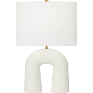 Aura Small Table Lamp Matte White Ceramic - Visual Comfort Table Lamps
