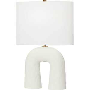 Aura Small Table Lamp Matte White Ceramic - Visual Comfort Table Lamps