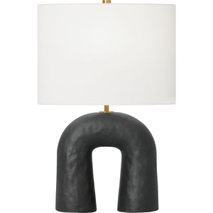 Aura Small Table Lamp Matte White Ceramic - Visual Comfort Table Lamps
