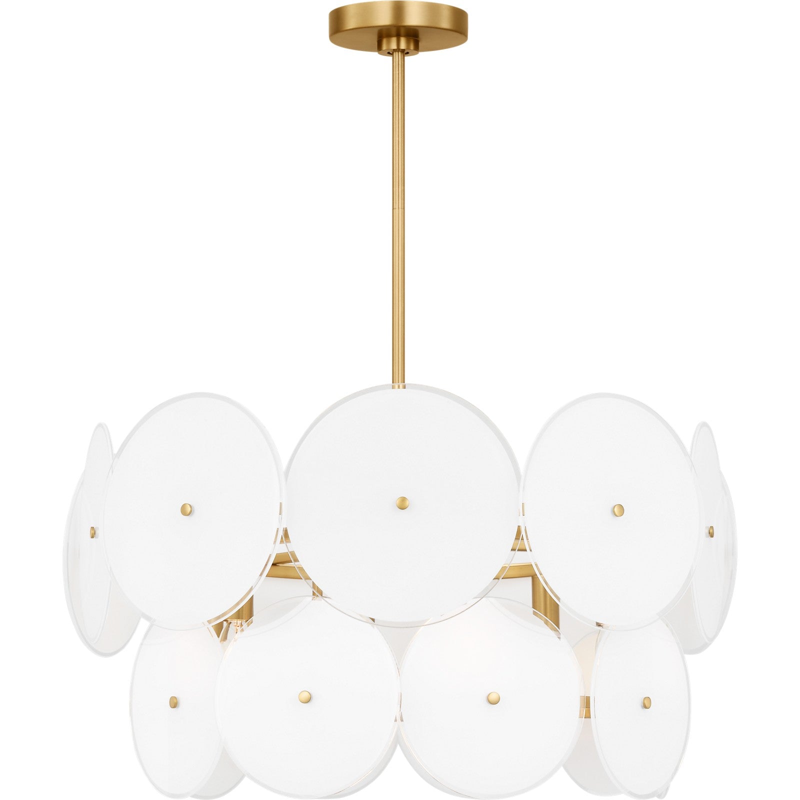 Emery Medium Chandelier Burnished Brass - Visual Comfort Ceiling Lights