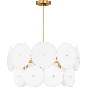 Emery Medium Chandelier Burnished Brass - Visual Comfort Ceiling Lights