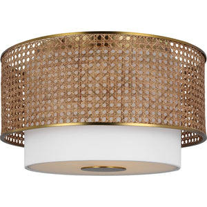 Sawyer Flush Mount Burnished Brass - Visual Comfort Ceiling Lights