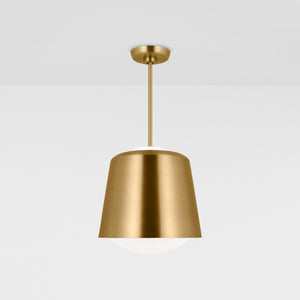 Draper Small Pendant in Burnished Brass - Visual Comfort Ceiling Lights