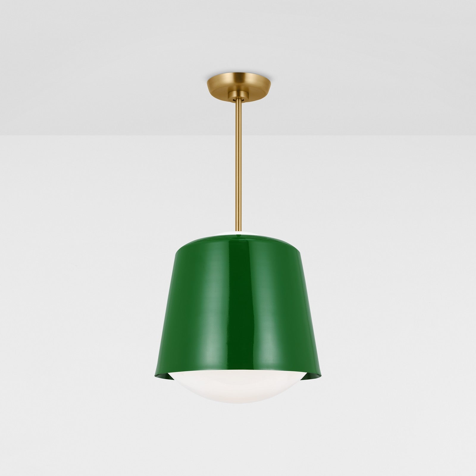 Draper Small Pendant in Burnished Brass - Visual Comfort Ceiling Lights