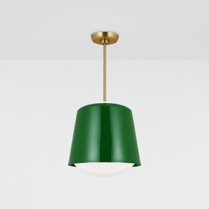 Draper Small Pendant in Burnished Brass - Visual Comfort Ceiling Lights