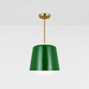 Draper Small Pendant in Burnished Brass - Visual Comfort Ceiling Lights