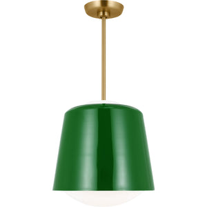 Draper Small Pendant in Burnished Brass - Visual Comfort Ceiling Lights