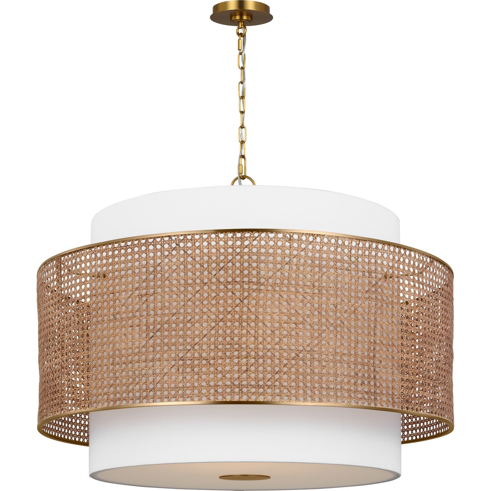 Sawyer Extra Large Hanging Shade Burnished Brass - Visual Comfort Ceiling Lights