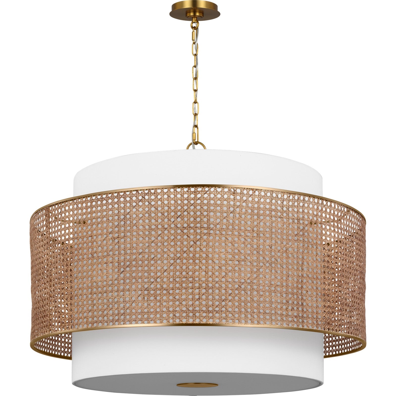 Sawyer Extra Large Hanging Shade Burnished Brass - Visual Comfort Ceiling Lights