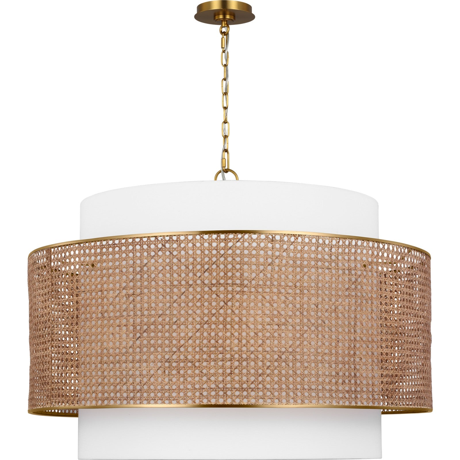 Sawyer Extra Large Hanging Shade Burnished Brass - Visual Comfort Ceiling Lights