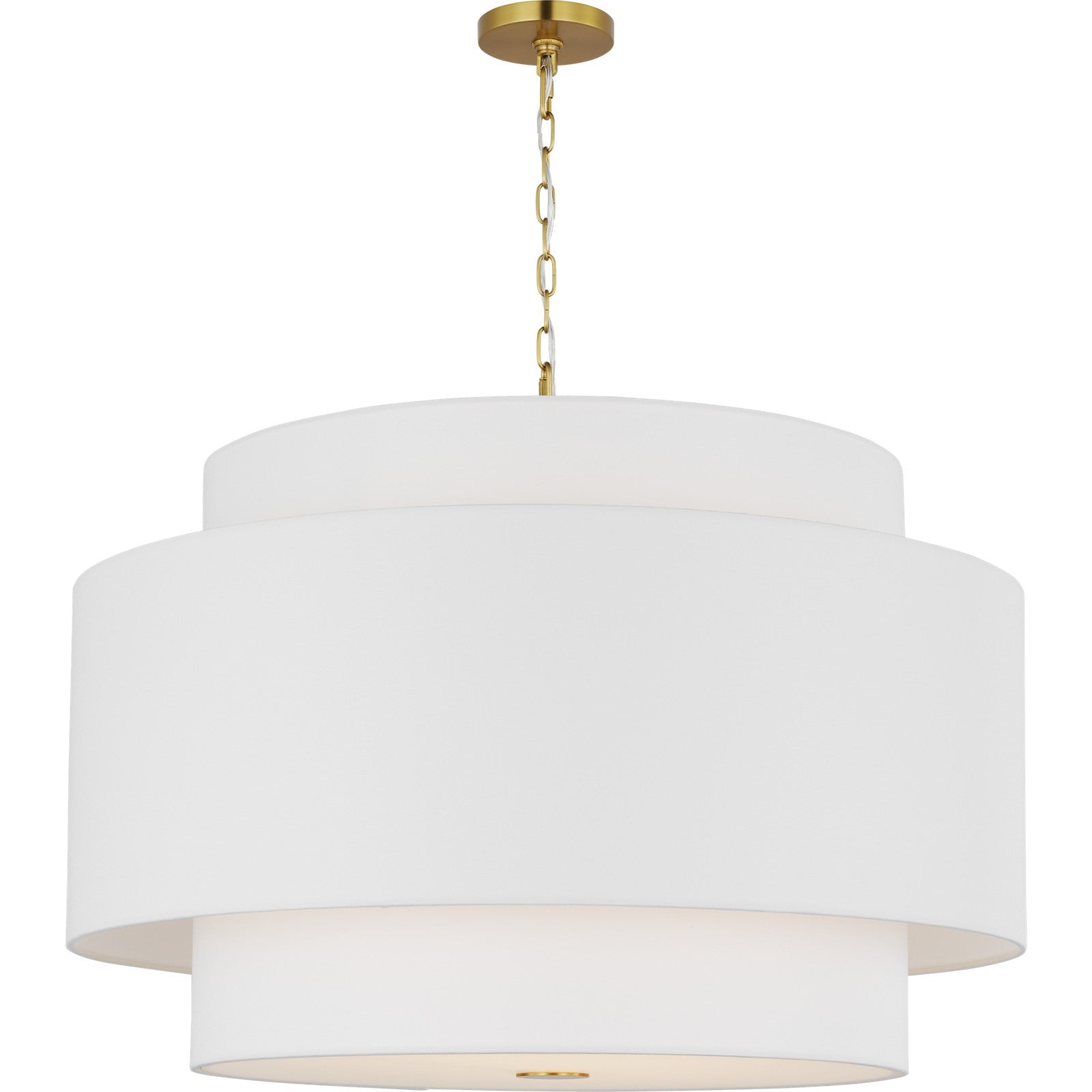 Sawyer Extra Large Hanging Shade Burnished Brass - Visual Comfort Ceiling Lights