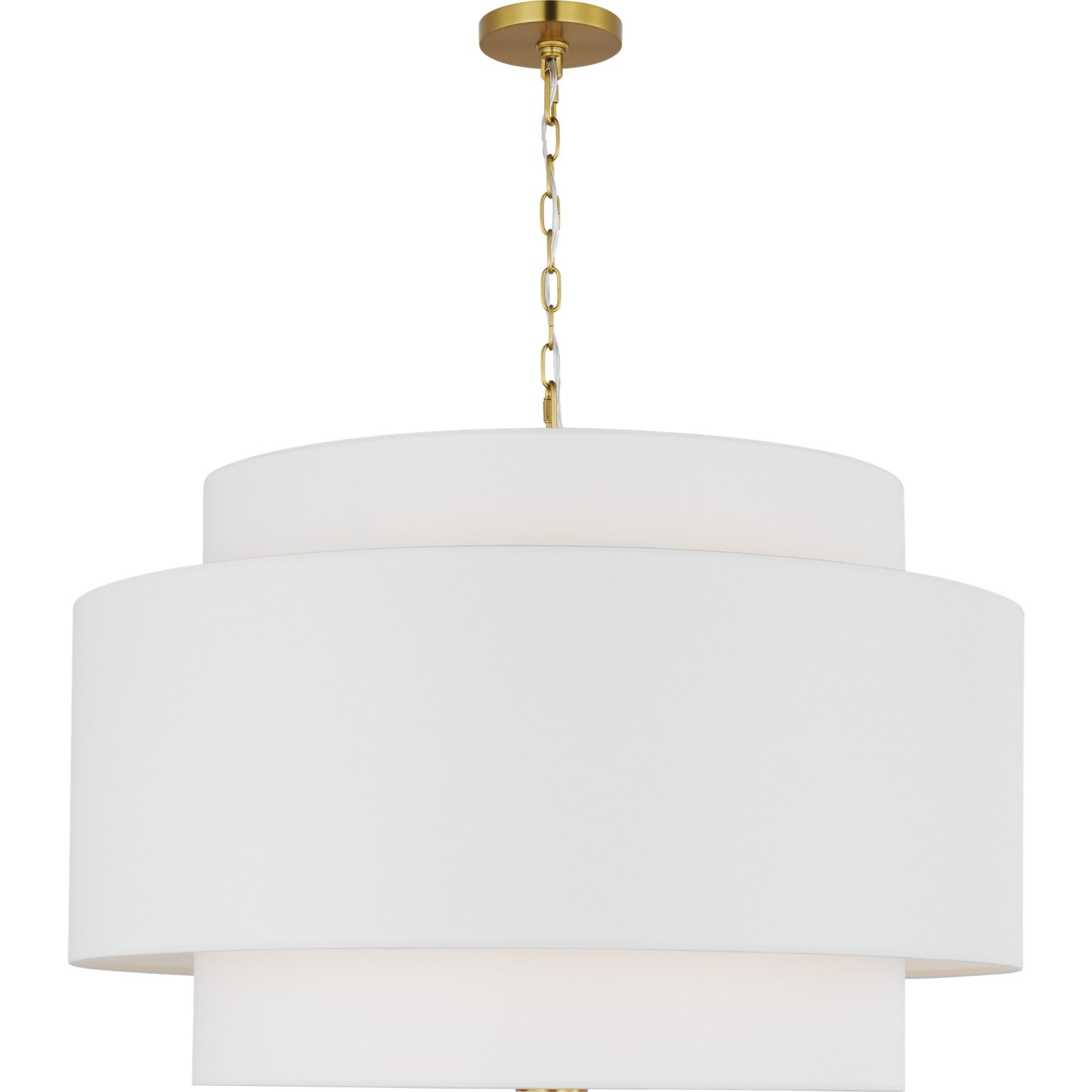 Sawyer Extra Large Hanging Shade Burnished Brass - Visual Comfort Ceiling Lights