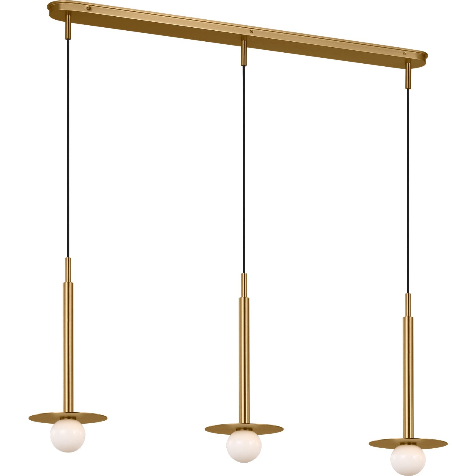 Nodes Small Linear Pendant Burnished Brass - Kelly Wearstler Ceiling Lights