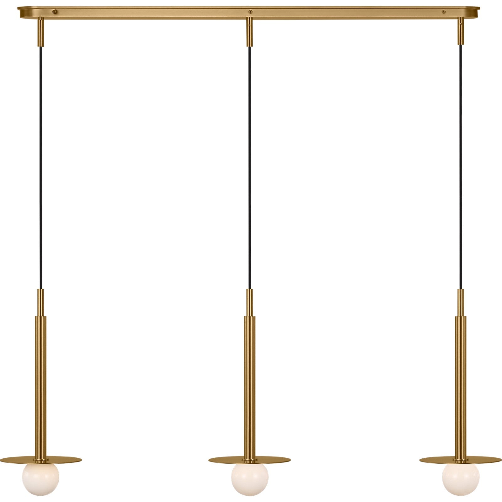 Nodes Small Linear Pendant Burnished Brass - Kelly Wearstler Ceiling Lights