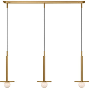 Nodes Small Linear Pendant Burnished Brass - Kelly Wearstler Ceiling Lights