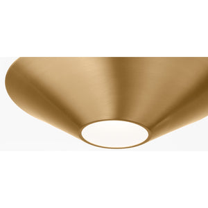 Echo Medium Flush Mount and Sconce Burnished Brass Bulbs Inc - Kelly Wearstler Ceiling Lights